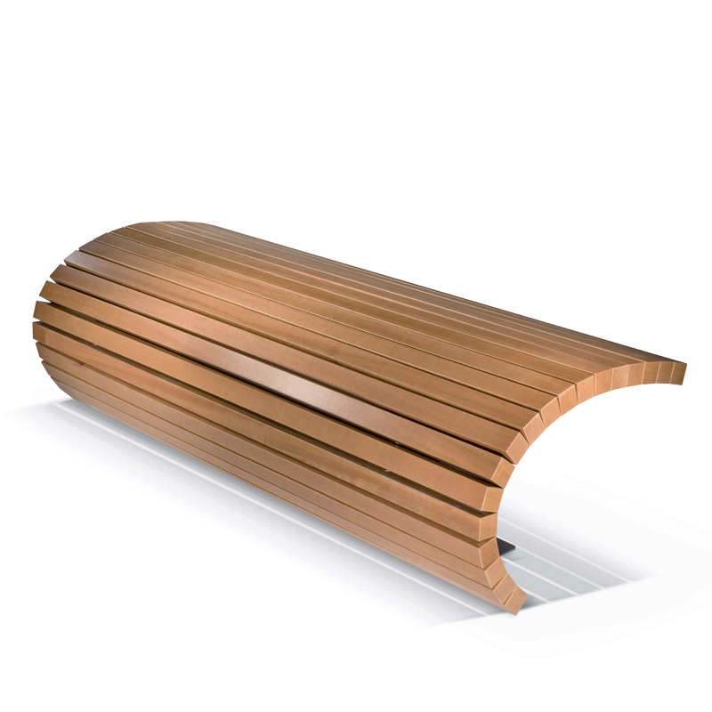 mobilier urbain banc en acier et bois LAB23