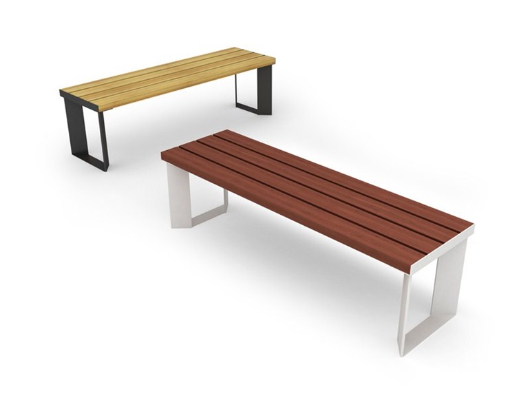 mobilier urbain banc en acier et bois LAB23