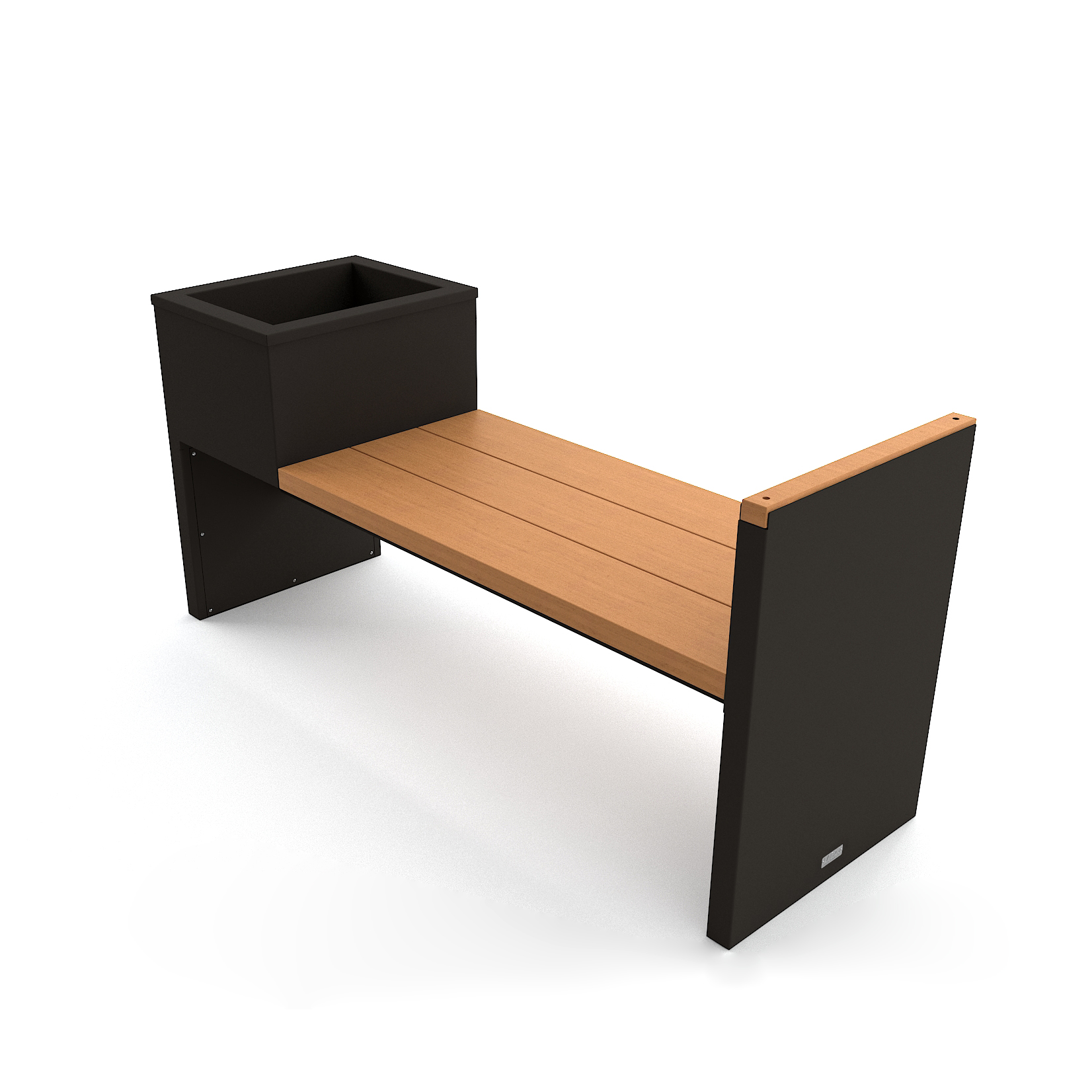 mobilier urbain banquette avec jardiniere LAB23