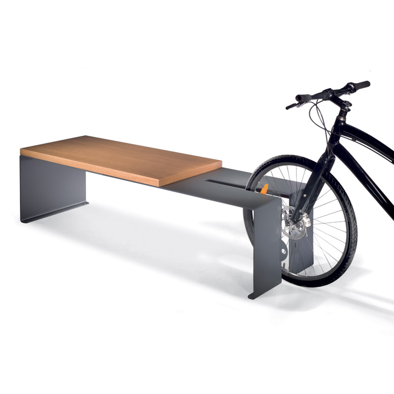 mobilier urbain porte vélos avec assise LAB23