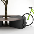 ARREDO URBANO PORTIBICICLETTE CON SALVAPIANTE LAB23