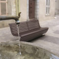 Bench panchina in ferro e legno arredo urbano LAB23