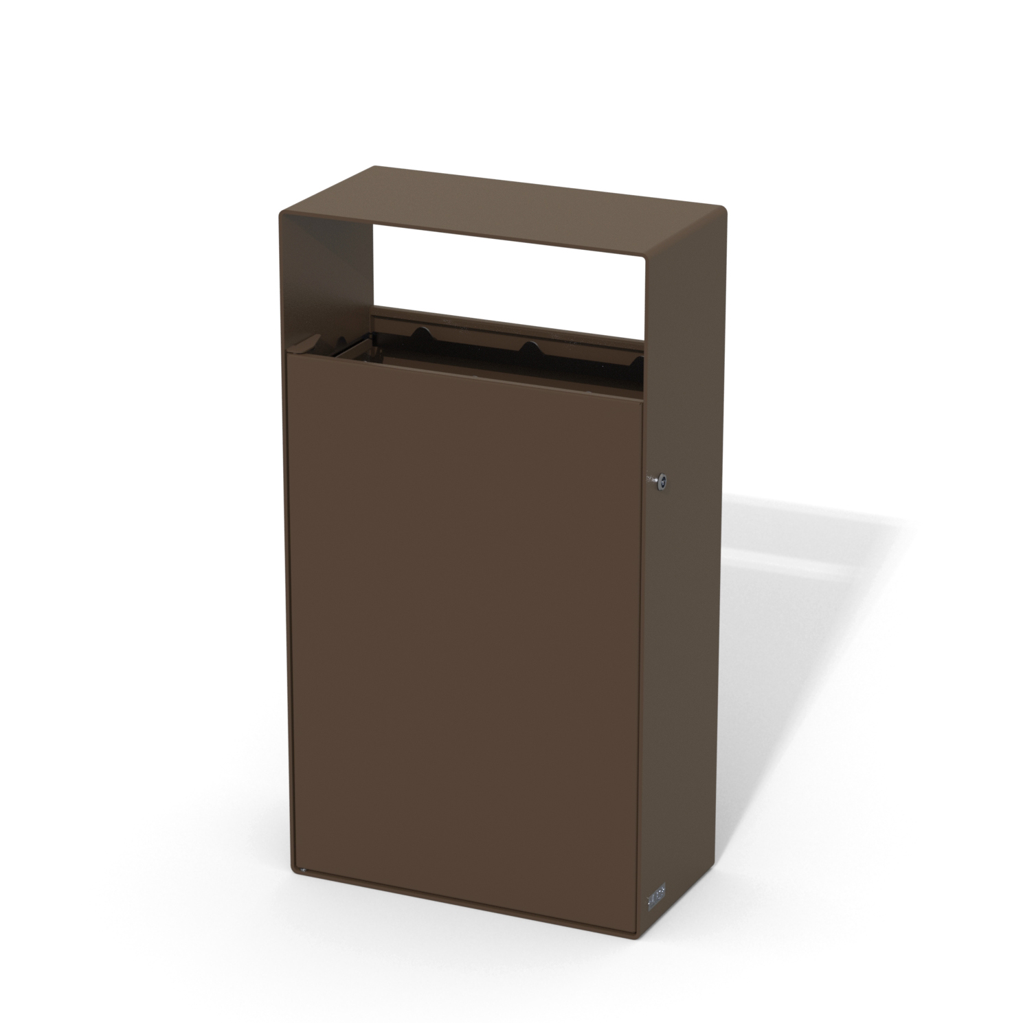 street furniture ground-floor litter bin in steel LAB23