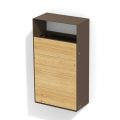 mobilier urbain corbeille a fixer en acier-bois LAB23